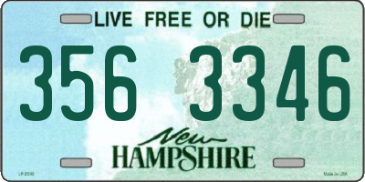 NH license plate 3563346