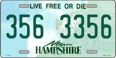 NH license plate 3563356