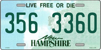 NH license plate 3563360