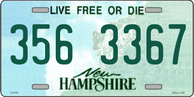 NH license plate 3563367
