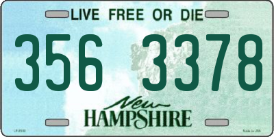 NH license plate 3563378