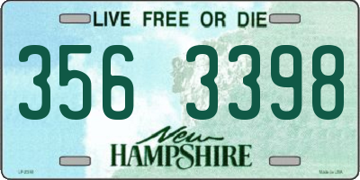 NH license plate 3563398