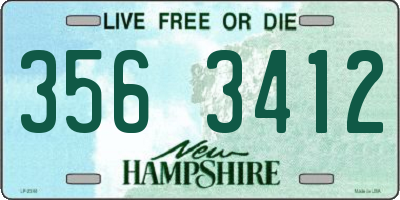 NH license plate 3563412