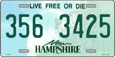 NH license plate 3563425