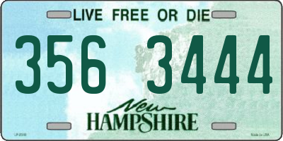 NH license plate 3563444