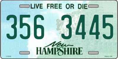 NH license plate 3563445