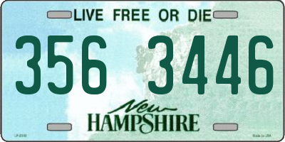 NH license plate 3563446