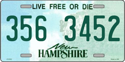 NH license plate 3563452