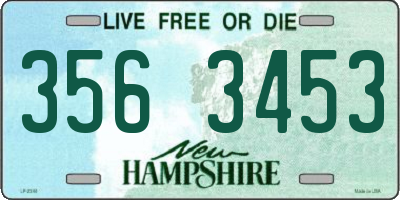NH license plate 3563453