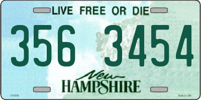 NH license plate 3563454