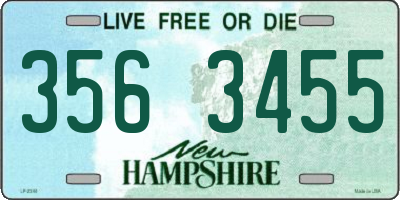 NH license plate 3563455