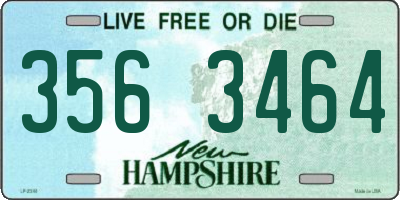 NH license plate 3563464