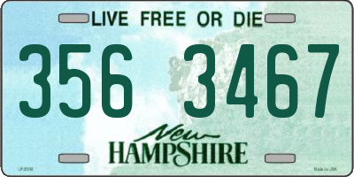 NH license plate 3563467