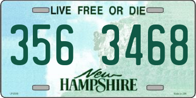 NH license plate 3563468