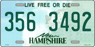 NH license plate 3563492