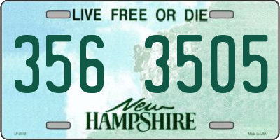NH license plate 3563505