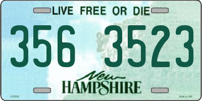 NH license plate 3563523