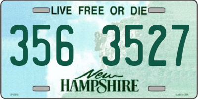 NH license plate 3563527