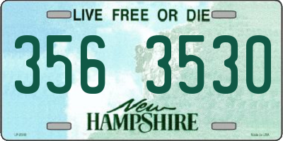 NH license plate 3563530