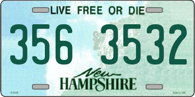 NH license plate 3563532