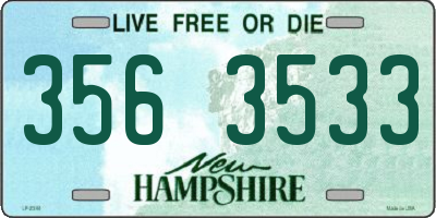 NH license plate 3563533