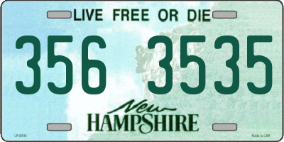 NH license plate 3563535