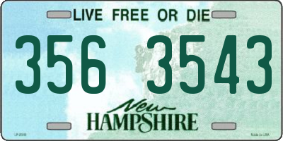 NH license plate 3563543