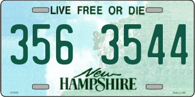 NH license plate 3563544