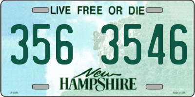 NH license plate 3563546
