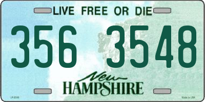 NH license plate 3563548