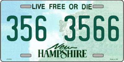 NH license plate 3563566