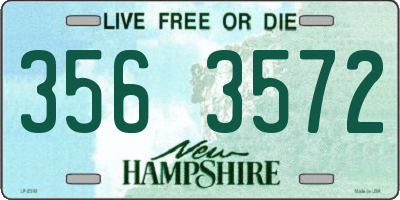 NH license plate 3563572