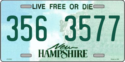 NH license plate 3563577