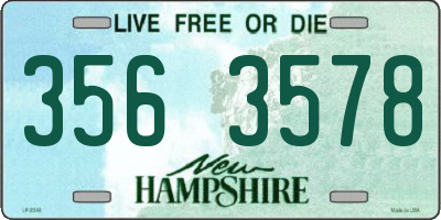 NH license plate 3563578