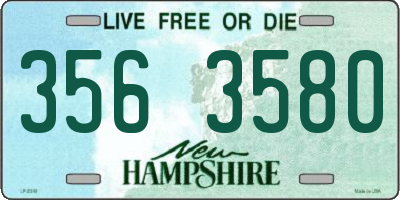 NH license plate 3563580