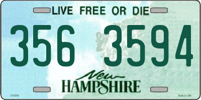 NH license plate 3563594