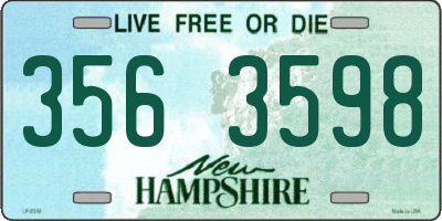 NH license plate 3563598