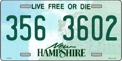 NH license plate 3563602