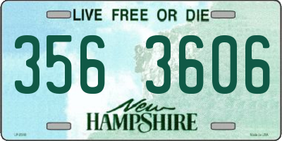 NH license plate 3563606