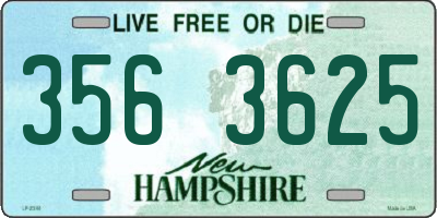 NH license plate 3563625