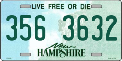 NH license plate 3563632