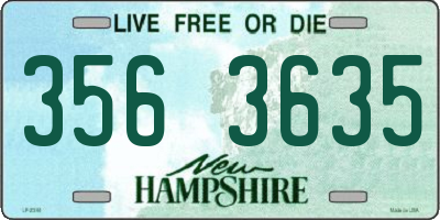NH license plate 3563635