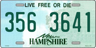 NH license plate 3563641