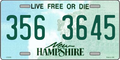NH license plate 3563645
