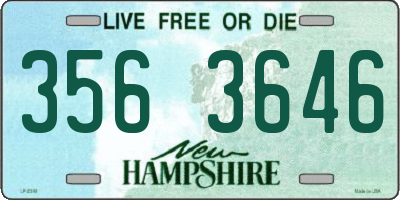 NH license plate 3563646