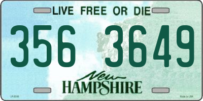 NH license plate 3563649