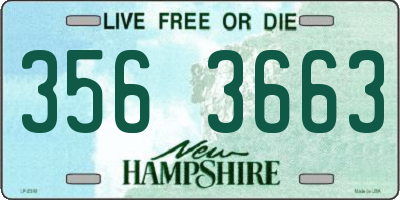 NH license plate 3563663