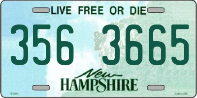 NH license plate 3563665