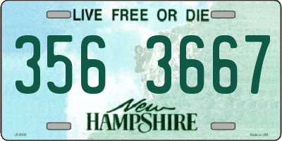 NH license plate 3563667