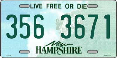NH license plate 3563671